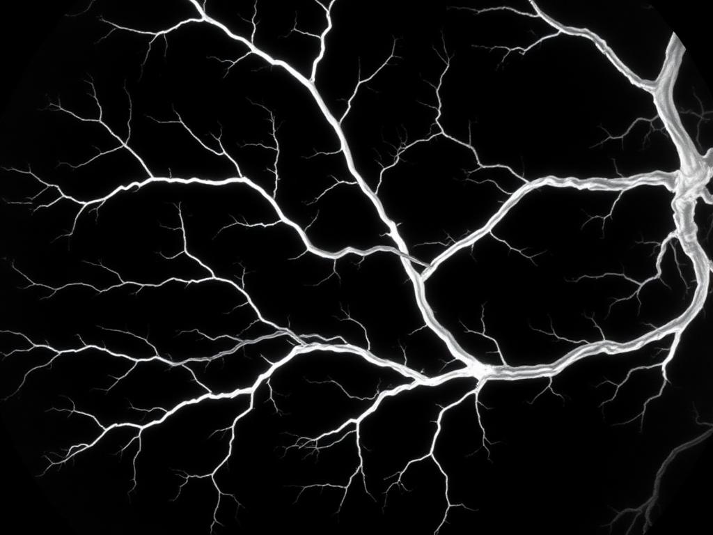 Angiofluoresceinografia em alto contraste da árvore vascular retiniana